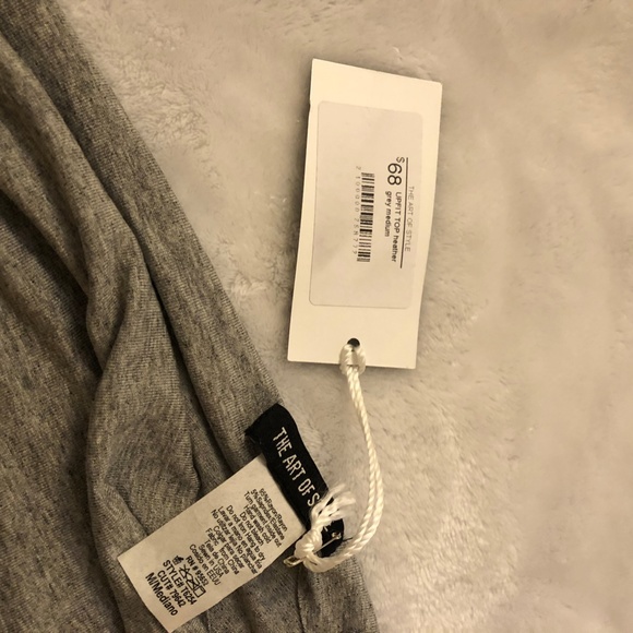 The Art of Style Uplift Off the Shoulder Top Heather Gray - Picture 4 of 4